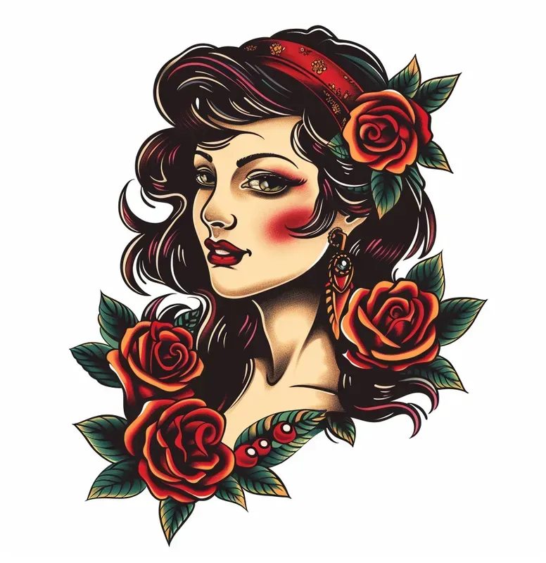Old School Tattoo Designs With Roses
