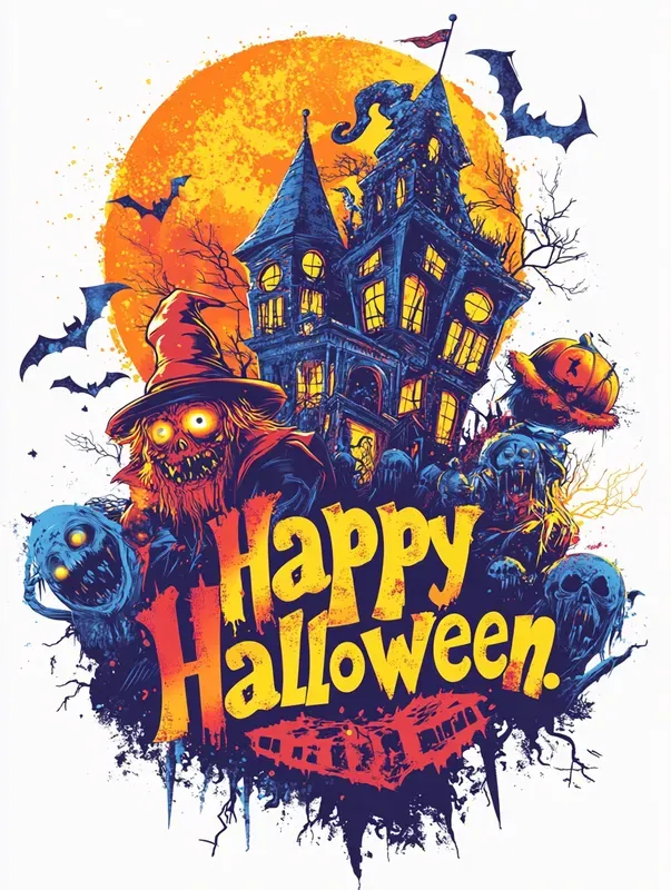Logos Tshirts Happy Halloweens