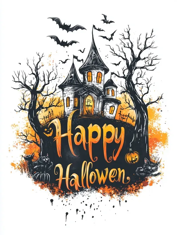 Logos Tshirts Happy Halloweens