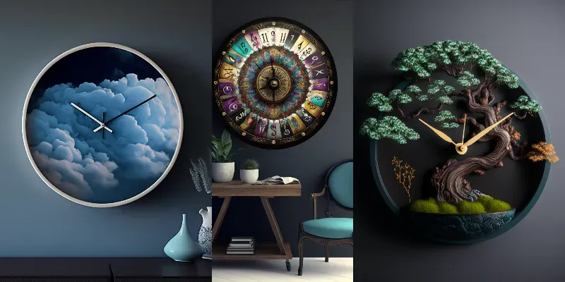 Decorative Wall Clock Designs generated by undefined