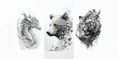 Clean Art For Tattoos Or Coloring Books generated by midjourney