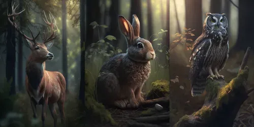 Stunning Animals In The Woods generated by midjourney