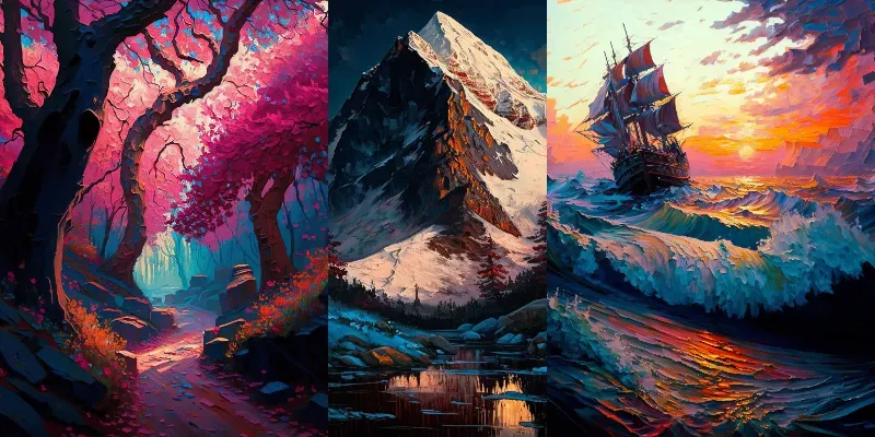 Astonishing Oil Paintings generated by undefined