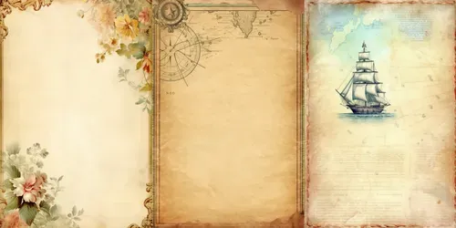 Junk Journal Memory Vintage Pages generated by midjourney