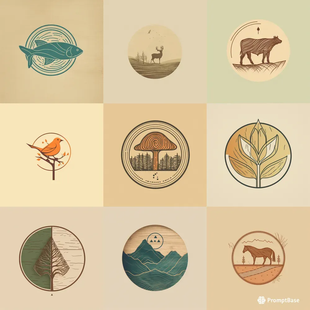 Rustic Minimal Tshirt Logo Designs