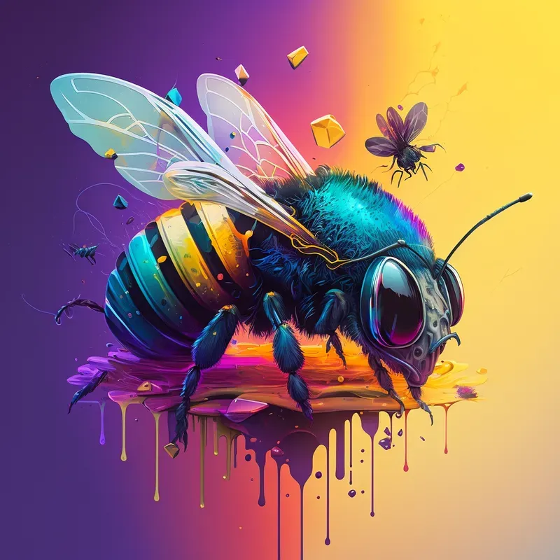 Vibrant Rainbow Fluid Illustrations