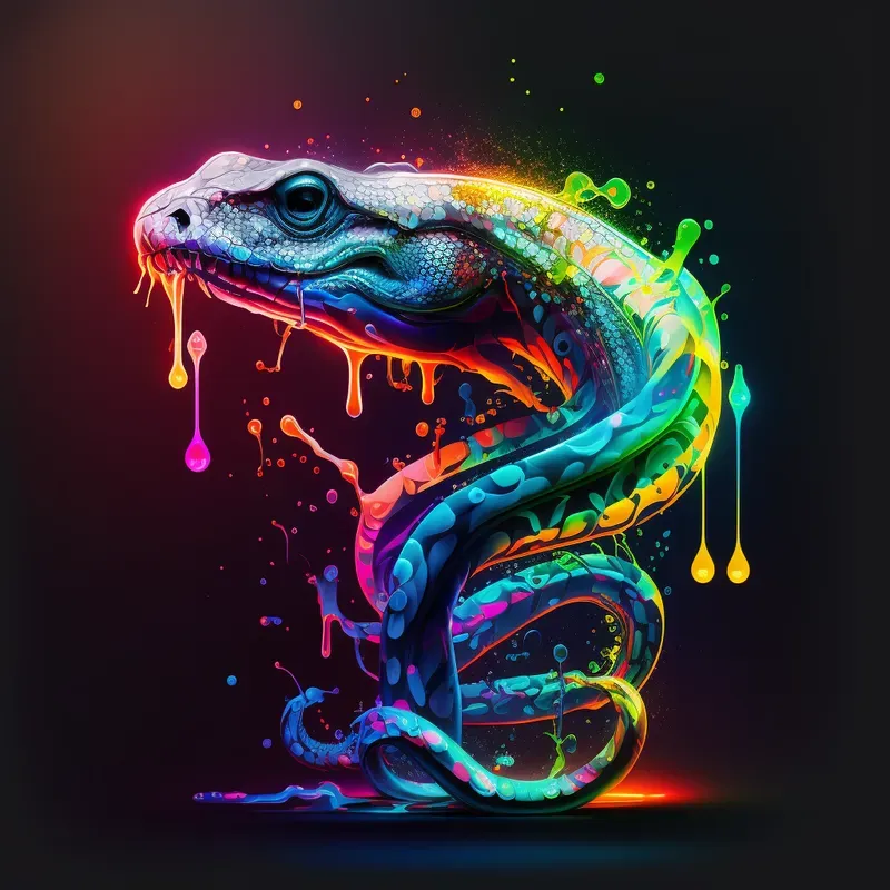 Rainbow Neon Glowing Illustrations