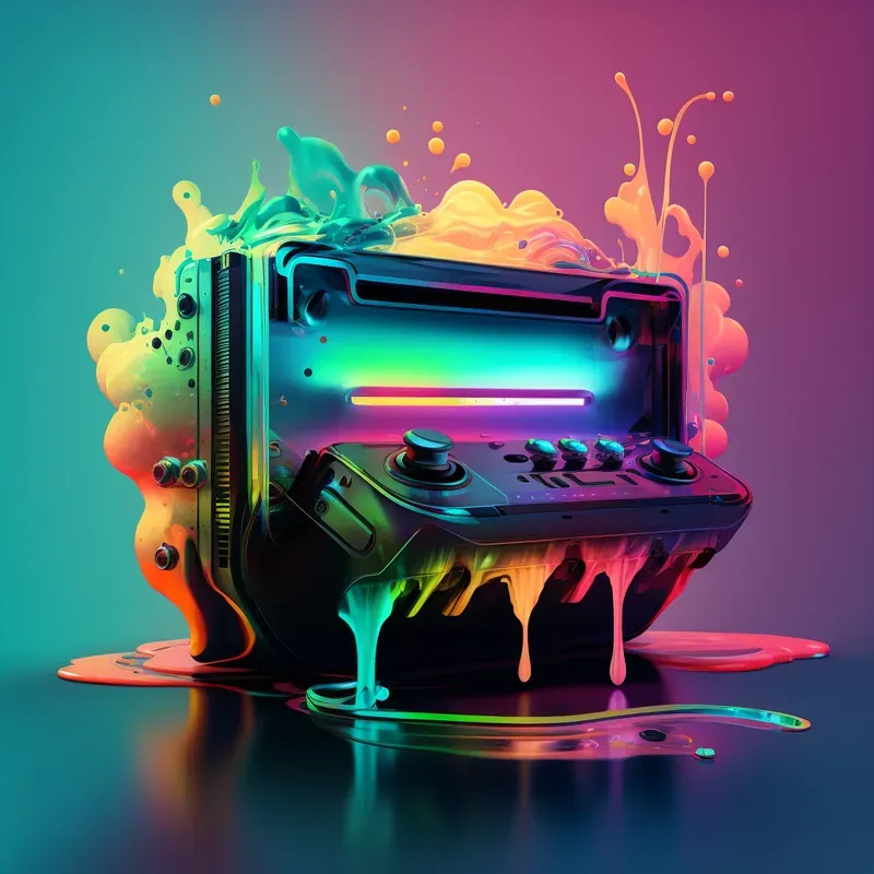 Rainbow Neon Glowing Illustrations