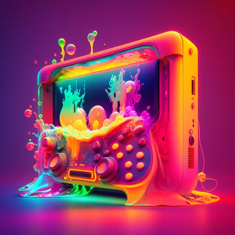 Rainbow Neon Glowing Illustrations