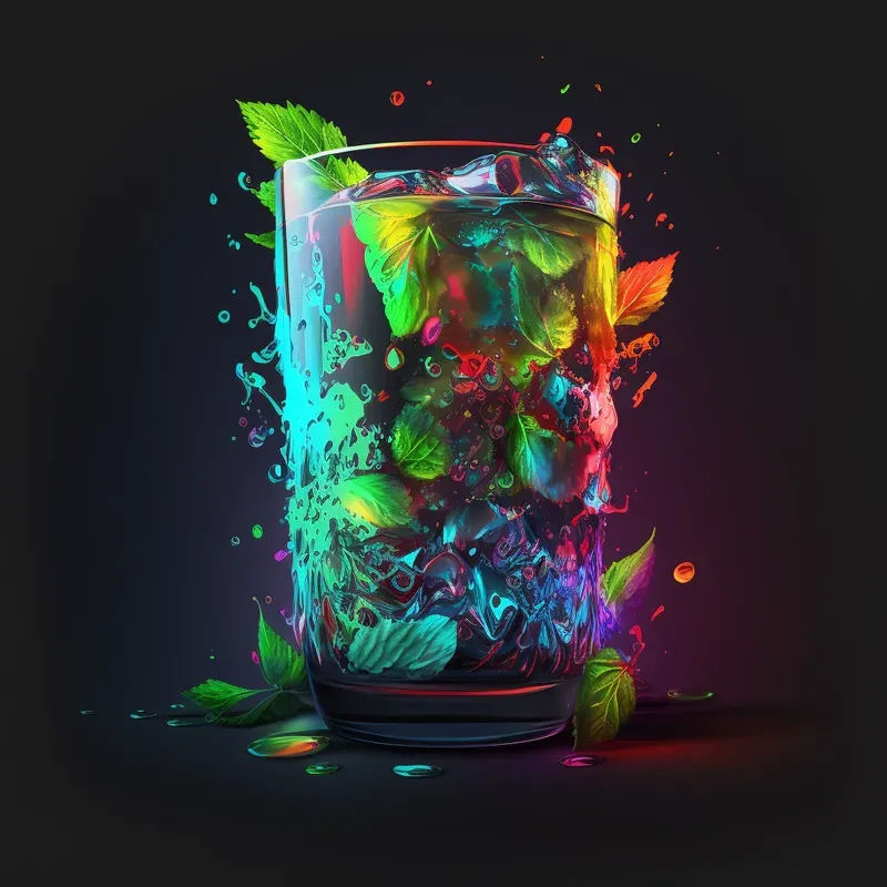 Rainbow Neon Glowing Illustrations