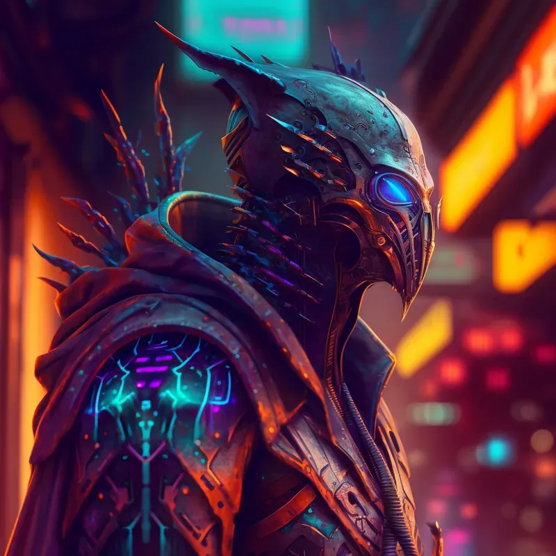 Fantasy Characters In An Alien City