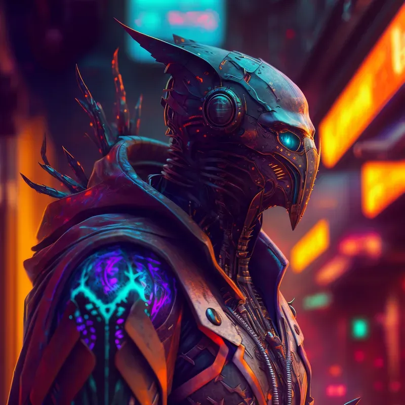 Fantasy Characters In An Alien City
