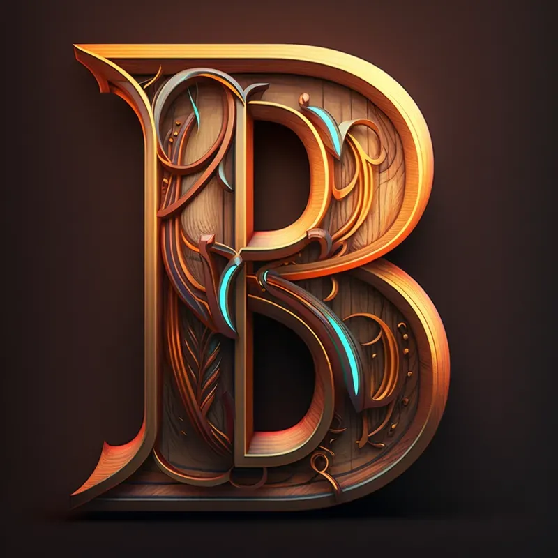 Lettering Wooden Fantasy Logos