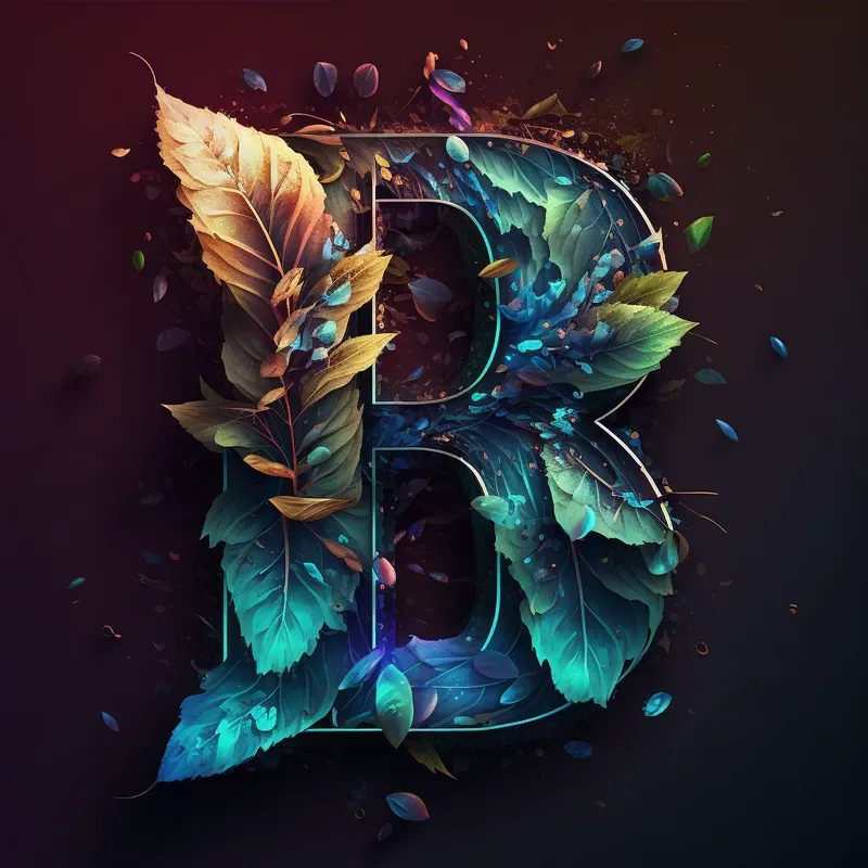 Vibrant Lettering Leaves Logos
