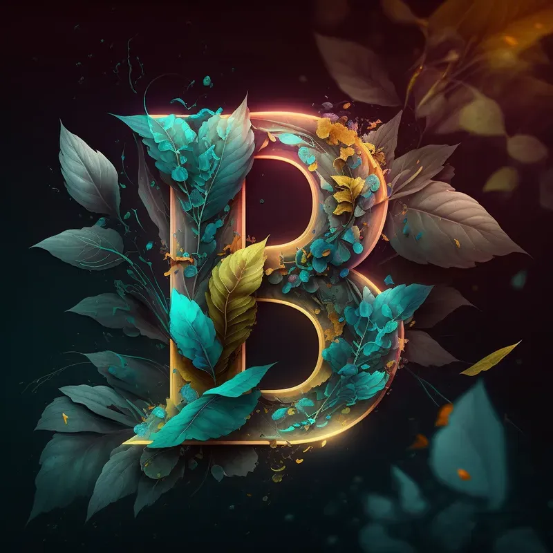 Vibrant Lettering Leaves Logos