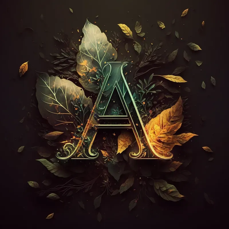 Vibrant Lettering Leaves Logos