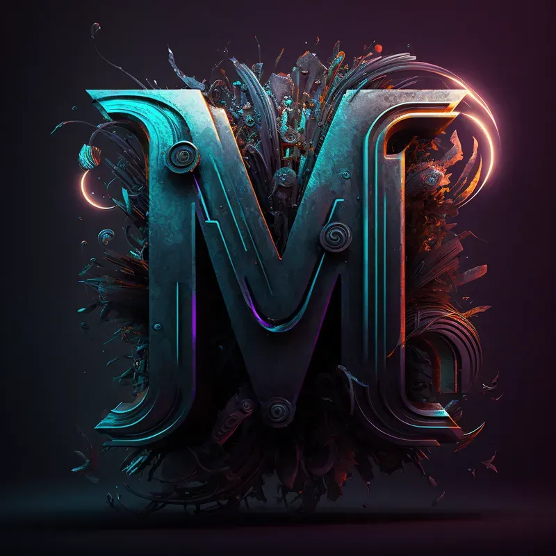 Monogram Lettering Metal Punk Logos