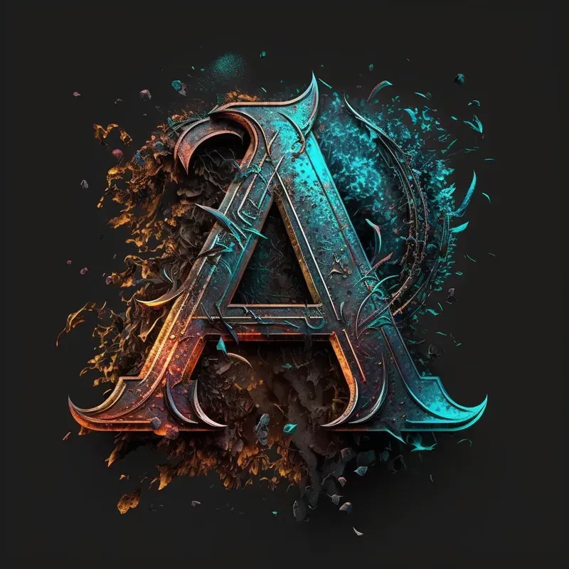 Monogram Lettering Metal Punk Logos