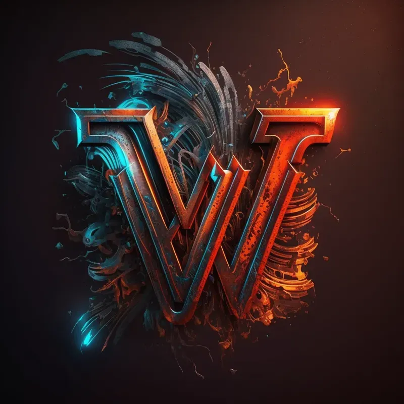 Monogram Lettering Metal Punk Logos