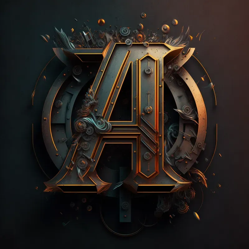 Monogram Lettering Metal Punk Logos