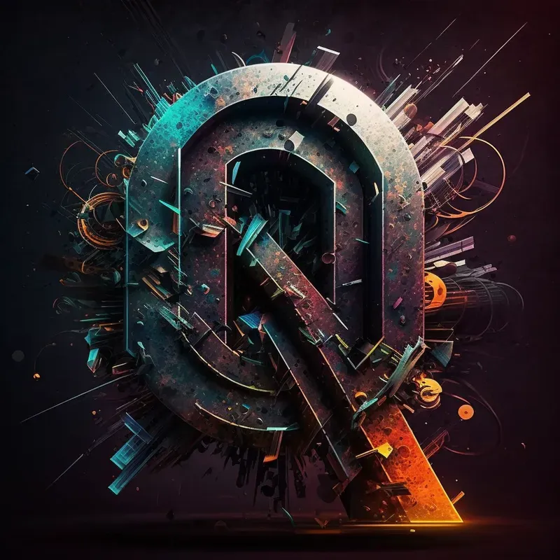 Monogram Lettering Metal Punk Logos