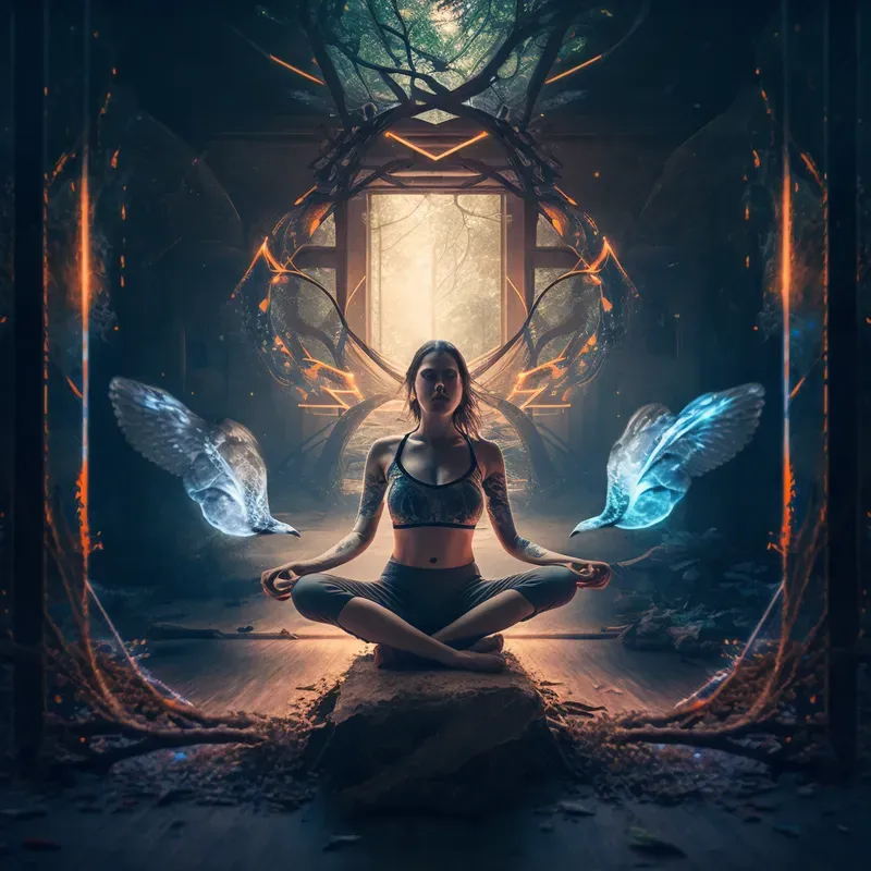 Powerful Yoga Poster Illustrations