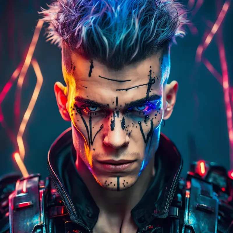 Futurist Human Cyborg Hybrid Portraits