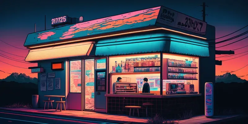 Anime Synthwave Backgrounds