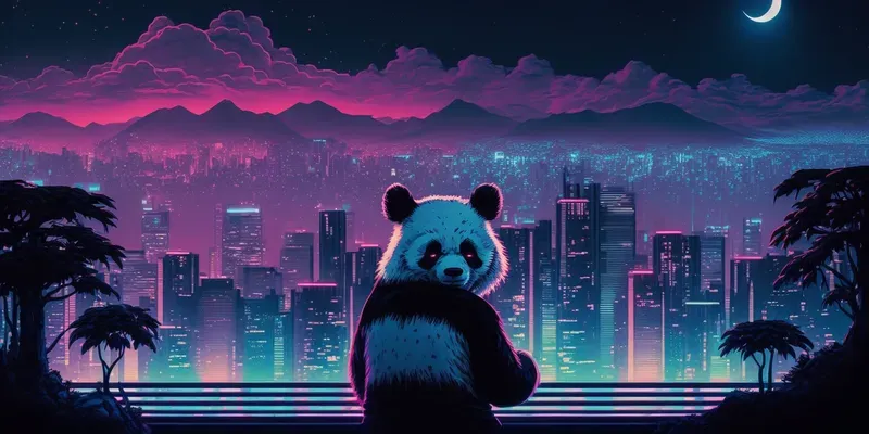 Anime Synthwave Backgrounds