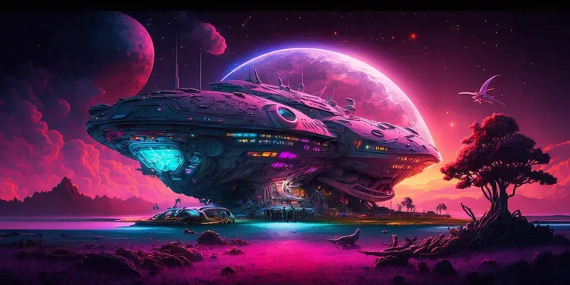 Anime Synthwave Backgrounds