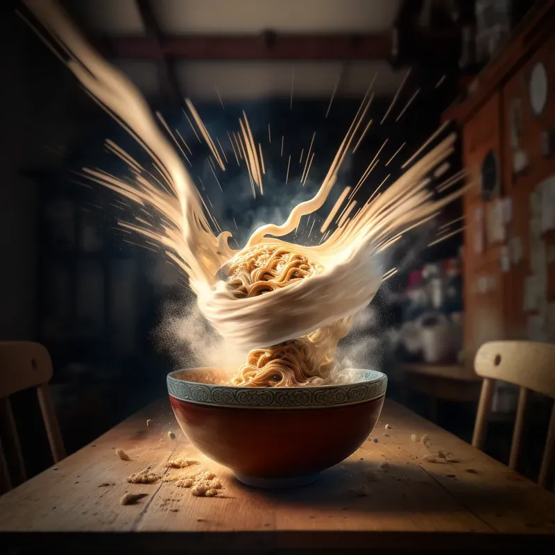 Realistic Food Explosion Photographs