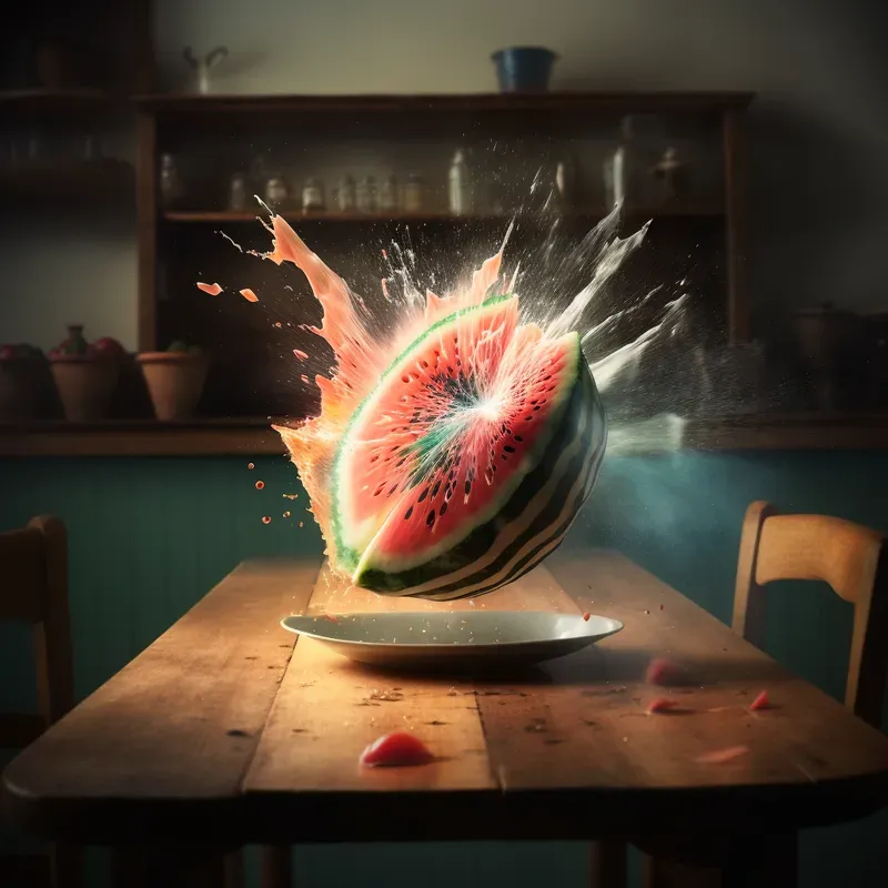 Realistic Food Explosion Photographs