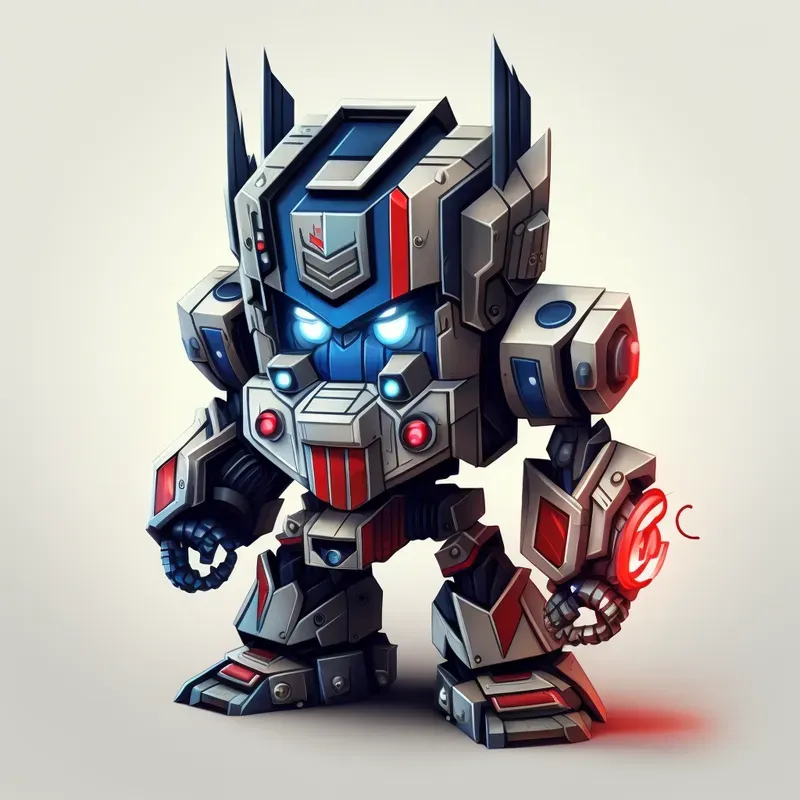 3D Isometric Mini Robots Game Assets