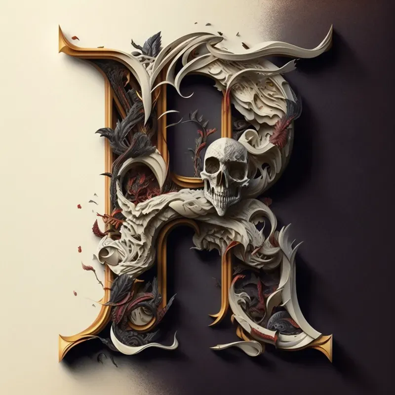 Terrifying Bones Lettering Logos