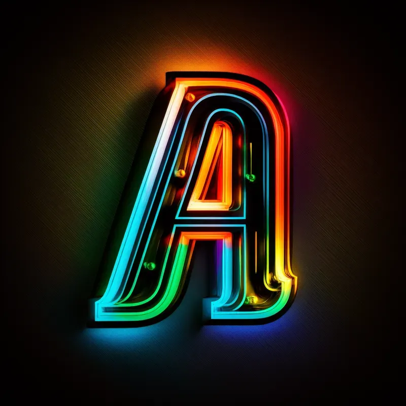 Neon Led Lettermark Logos