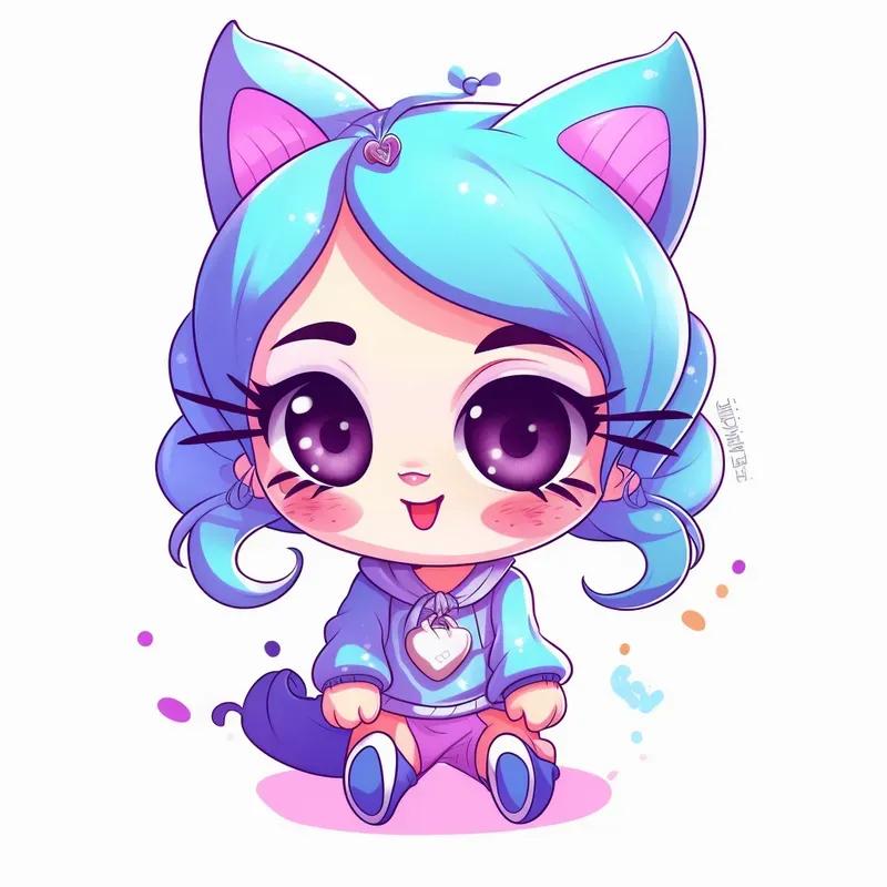 Vector Super Cute Chibi Characters