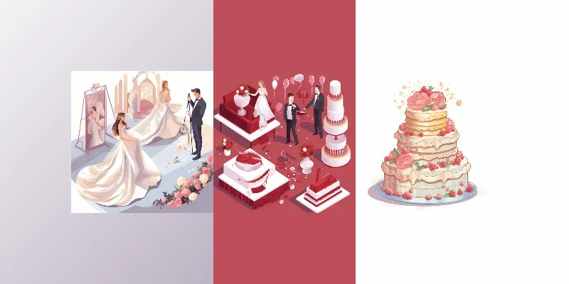 Wedding Planning Celebrations Vectors generated by undefined