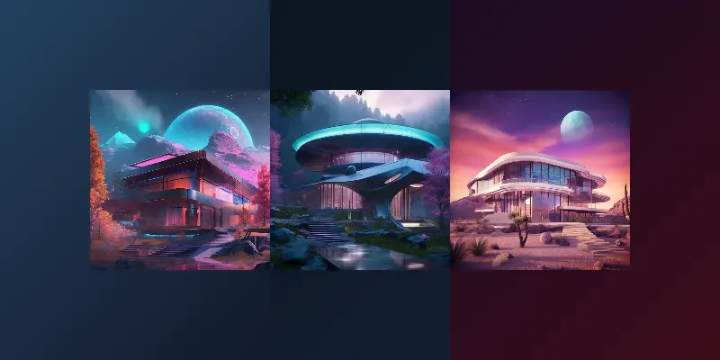 Futuristic Alien Architecture Designs generated by undefined