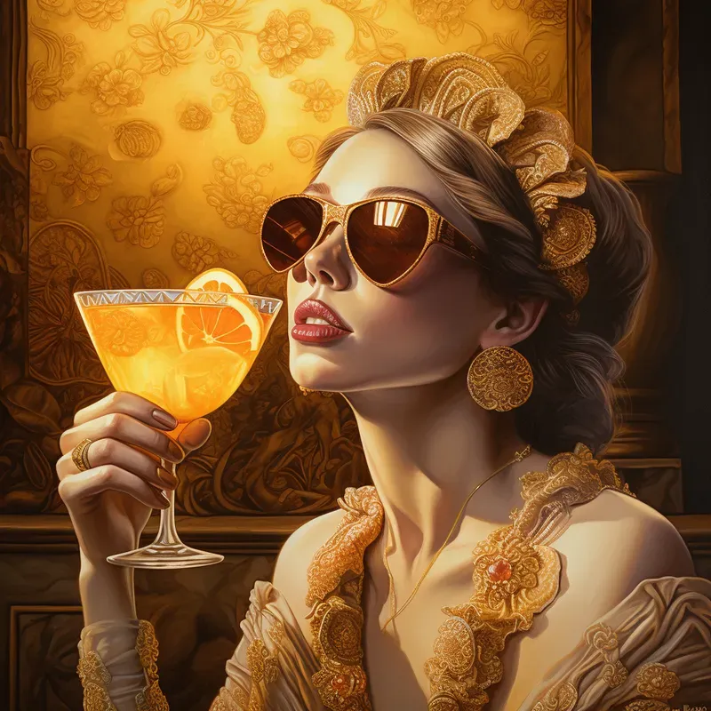 Art Informel Neogothic Oil Illustrations