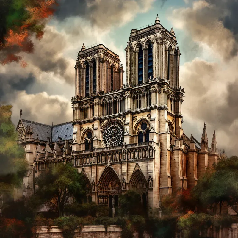 Art Informel Neogothic Oil Illustrations