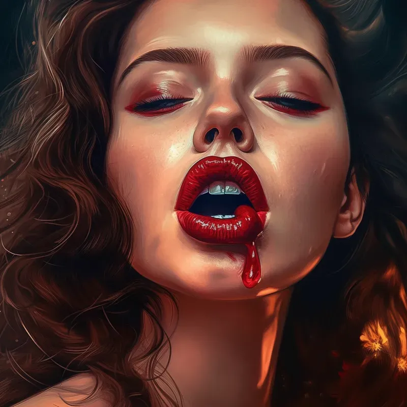 Art Informel Neogothic Oil Illustrations