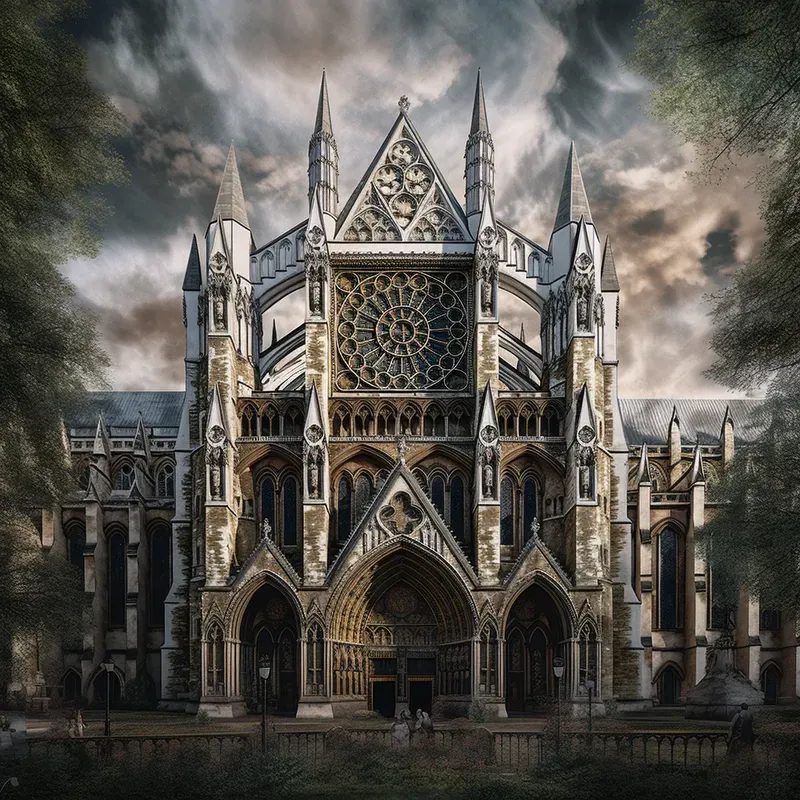 Art Informel Neogothic Oil Illustrations