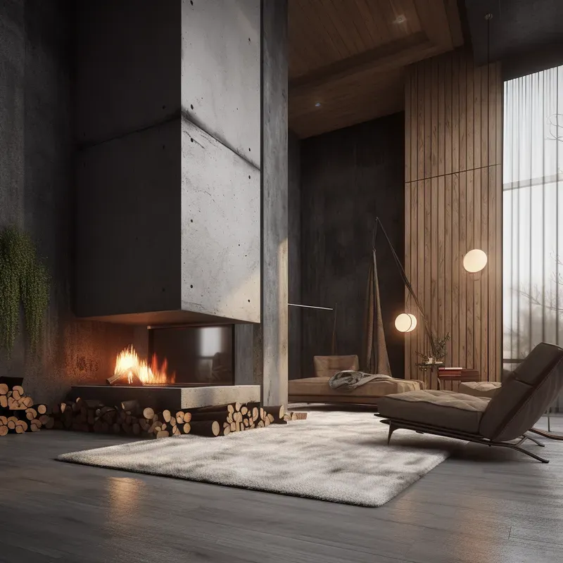 Organic Brutalist Interior Home Design