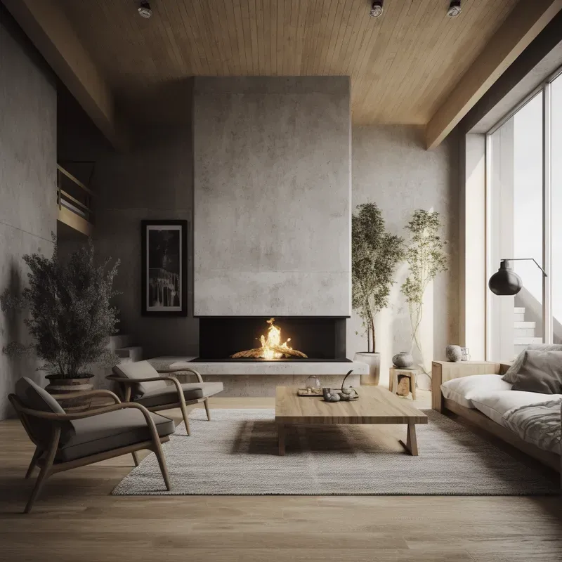 Organic Brutalist Interior Home Design