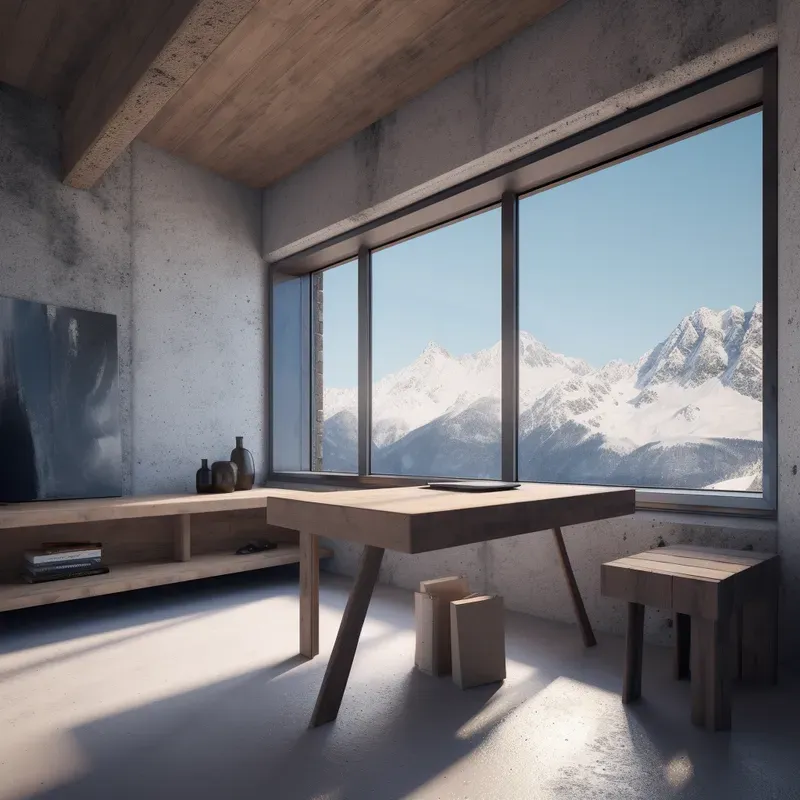 Organic Brutalist Interior Home Design