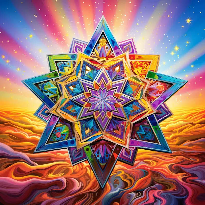 Peter Max Psychedelic Fusion Art