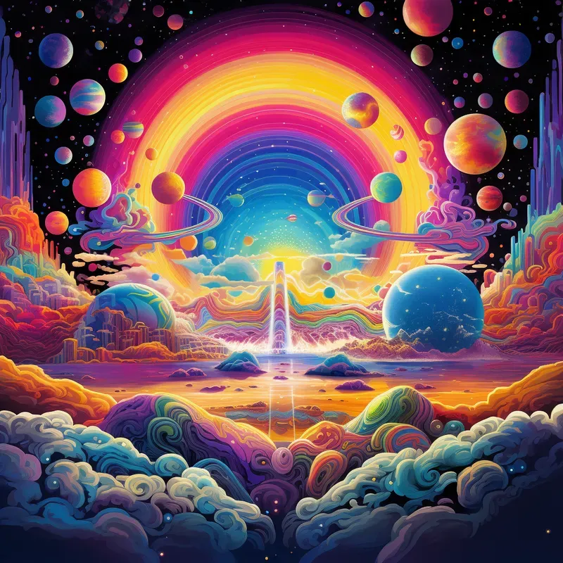 Peter Max Psychedelic Fusion Art