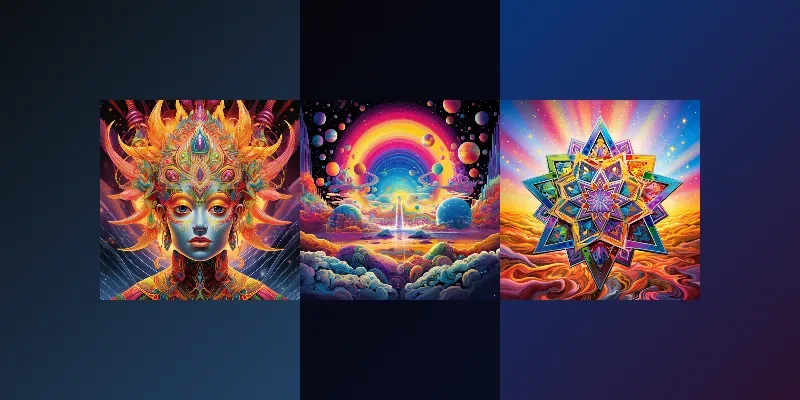 Peter Max Psychedelic Fusion Art generated by undefined