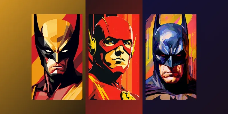 Extravagant Superhero Poster Pop Art generated by undefined