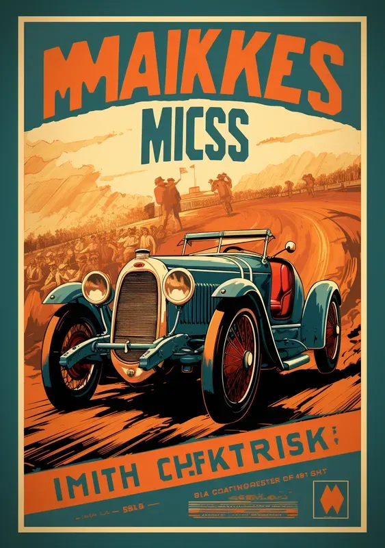 Pop Art Vintage Racing Poster Designs